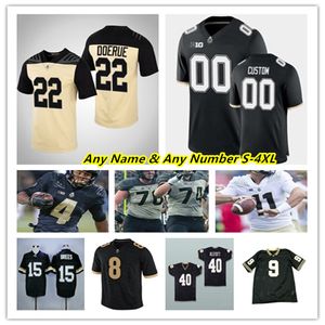 Purdue Boilermakers College Football Jerseys Drew Brees Aidan O'Connell Devin Mockobee Dylan Downing King Doerue Charlie Jones Payne Durham TJ Sheffield Rice 4X