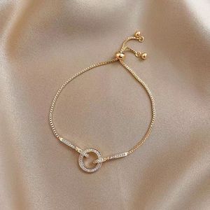 Korean INS Fashion Love Bangle Designer for Women Chains Nail Bracelet Clovers Necklace Designers Bracelets Charm Gold Cjeweler