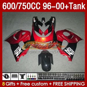 Suzuki SRAD GSXR600 GSXR 750 600 CC 1996-2000 156NO.120 GSXR-600 GSXR750 750cc 1996 1998 1998 1999 2000 GSX-R750 600cc 96 97 98 99 00 Kaplama Kırmızı Metal