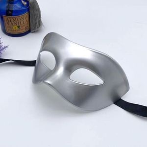 Halloween Mask Black Man Half Face Adult White Party Supplies Gentleman Masquerade Mask Prom Masks RRE14753