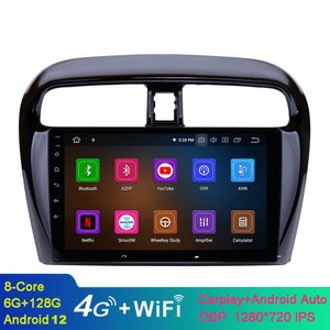 وحدة راديو فيديو من Android 9 بوصة من 2012-2018 Mitsubishi Mirage مع Bluetooth WiFi Music Support Camera Camera DVR