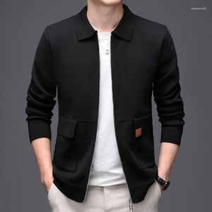 Men's Jackets Big Size 2022 Mens Spring Husband Casual Khaki Bomber Grey Coats Dress For Stout Korean Fashion Clothing Knitted Sweater