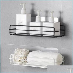 Badkamer Opslag Organisatie Rek Toilet Shampoo Douchegel Wandmontage Organizer Keuken Accessoires Ponsen Hangen Drop Delive Dhzmh