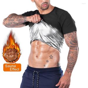 Men's Body Shapers Men's Heat Trapping Shirt Sweat Enhancing Vest Shaper Slimmer Sauna Effect Suits Shapewear Compression Outfit