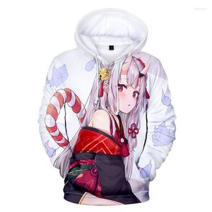 Moletom masculino masculino 2022 Luckyfriday Hololive Vtuber Nakiri Ayame 3d Fall Sportswear Sportswear Capuz Kawaii jovem