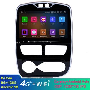 Auto Video Navigazione GPS Android Auto Radio per Renault Clio 2012-2016 con condizionatore d'aria manuale Supporto 3G 4G WiFi OBDII DVR