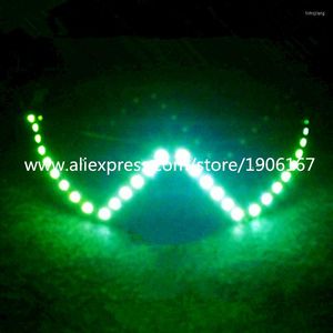 Party Decoration Fashion LED Glasses Luminous Illuminate Light For Event Supplies Bar DJ Christmas Halloween Dance Wear