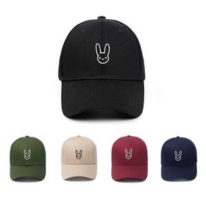 Czapki z daszkiem Bad Bunny Haft Czapka z daszkiem% Bawełna Raper Reggaeton Artysta Tata Kapelusz Unisex Dorywczo Mężczyźni Kobiety Snapbacks Czapka Hip Hop Kapelusz T220923