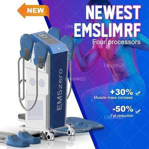 Nya 14 Tesla RF Hi-EMT Intelligent systemisering ökar charmen hos nya RF 2/4/handtag DLS-EMSLIM MUSCLE STIMULATION BODY kosmetiker