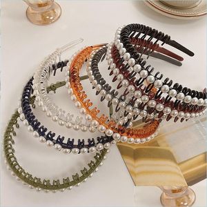 Headbands Women Hairband Hair Hoop Pearl Jewelry Accessories Tooth Nonslip Headbands Girl Fashion Wash Face Haires Bands 2496 Y2 Drop Dhxxq