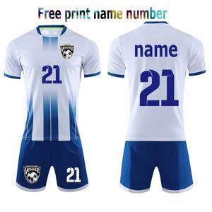 ランニングセットカスタムサッカーJjersey Men Football Uniort Jerseys Futbol Child Suit Tracksuit 3XS3XL 220923