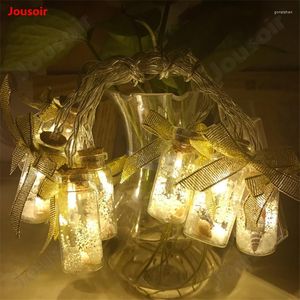 Strings LED String Light Vintage Clear Glass Wish Bottle Fairy Lights Battery Operated For Home Garden Christmas Decor CD50 T02