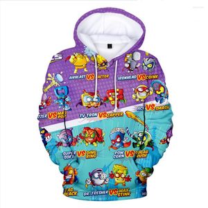 Felpe con cappuccio da uomo Novità Super Zings Uomo / donna Moda Felpa con cappuccio 3D Carino Autunno Inverno Ragazzi / ragazze Streetwear Anime Superzings Pullover