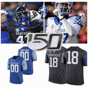 SJ NCAA Kolej Forması Kentucky Wildcats Özel 22 Chris Yulaf 26 Benny Snell Jr 41 SJ SH Allen 89 Allen Dailey Jr Futbol Dikişli