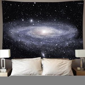 Tapestries Via Lattea Starry Tapestry Large Celestial Wall Covering Hanging Poliestere stampato Art Star Telo da spiaggia coperta