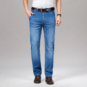 Men's Jeans Jantour Brand Summer Classic Business Advanced Straight Fit Denim Thin Trousers Blue Pants Male Large size 40 42 220923