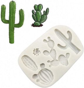 Cactus Silicone Fondant Mold Cacti Sugarcraft Chocolate Candy Mold Cupcake Cake Decorating Tools Polymer Clay Mold 1221363