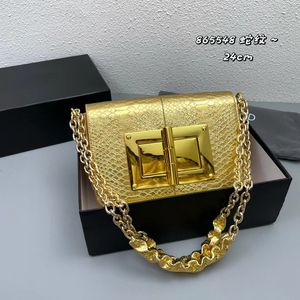 Luxurys designer bag leather snake handbag with gold large hardware fashion classic large capacity women's Shoulder Cross body box bags