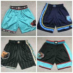 Pantaloncini da basket da uomo Pantaloncini da basket Le squadre dei Grizzlies di Memphis salutano Ricamati realizzati in tessuto pregiato