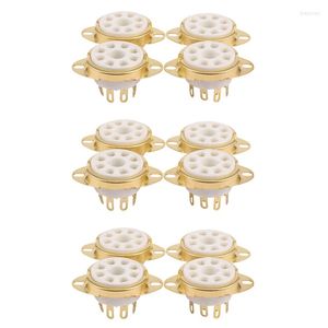 Lamp Holders 12PC 8 Pin Ceramic Socket Tube Top Vacuum Octal Value For KT88 EL34 6V6 6650 274B