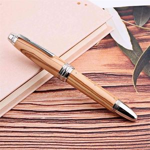 Fountain Pens majohn M1000 olive Wood Handmade Fountain Pen no35 BOCK Nib Rivet Pearl Top Office School Supplies Stationery Writing Pen 220923