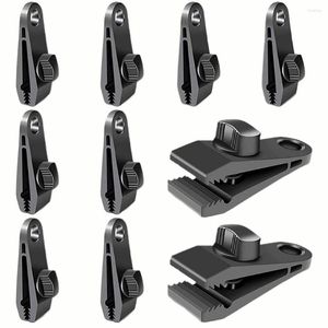 Clothing Storage 10 Pcs Heavy Duty Tarp Clips Awning Clamps Lock Grip Set Tent Fixed Windproof Clip Plastic For Outdoors Camping Canopy
