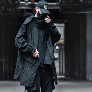 Men's Jackets Block Color Patchwork Cargo Tactical Function Pullover Streetwear Harajuku Hoody Windbreaker Coats