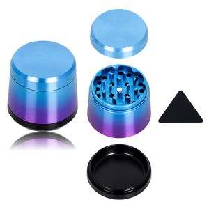 New 56mm conical gradient metal smoke grinder 4-layer aluminum alloy colorful herb grinder