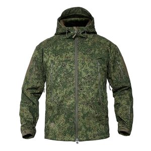 メンズジャケットMege Men s Military Camouflage Fleece Tactical Jacket Men Waterproof SoftShell Windbreaker Winter Army Hooded Coat Hunt Closes220923