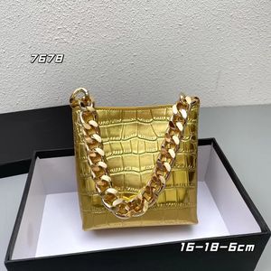 Luxurys borsa di design in pelle oro borsa a secchiello a grana di pietra borsa ascella moda classica borsa a tracolla da donna