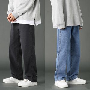 Herren Jeans koreanische modische modische farbige männer harajuku männlich streetwear casos klassisches großes profilbaggy denim erhosen 220923