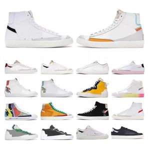 2022 High Top Casual Shoes Blazer Mid 77 Vintage Women Mens Trainers Sports Wolf Grey All Hallows Eve White University Blue Floral Sunflower Grim Reaper Sneakers 36-45
