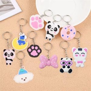 Keychains de chaves de desenho animado Keychain 100pcs Anime Keyring Key Bolsa Pvc Chete Chain Chain Presente para Mulheres Garotas Favory Favory 220923