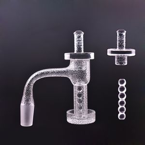 YAREONE Sandgestrahlt 10 mm 14 mm 18 mm männlich weiblich 1 Stück Full Weld Auto Spinner Rauchen graviert Terp Slurper Mixer Quarz Banger mit Kappe Säulenboden YAREONE