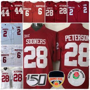 NCAA Baker Mayfield Football Jersey Oklahoma Sooners College Jalen gör ont Ceedee Lamb Kyler Murray Adrian Peterson Sam Bradford Ed White