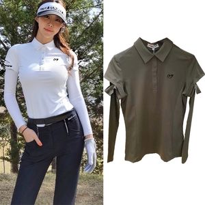 Golf T-Shirts Shirts Ladies Fashion Polo Shirt Ice Silk Sleevee Elastic Soft Touch Summer/Spring Outdoor Sports Top 220923