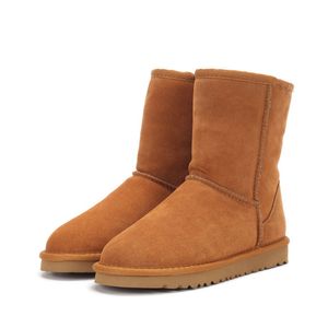 Winte Classic Mini Fur But Designer Snow Boot Men Men Botki Luksusowe buty na płaskie obcasy ciepłe buty domowe EU43