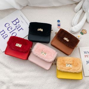 Backpacks Little Girls Purses and Handbag Plush Crossbody Bags Girl Small Coin Wallet Ladies Leather Purse Shoulder Bag for Kids 220924