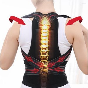 Mäns kroppsskalor Herrkvalitet Justerbar hållbar korrigerare Back Support Axel Lumbal Brace Corset Trainer Belt för män Kvinnor