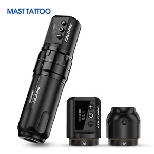 Tatueringsmaskin Dragonhawk Fold Pro Coreless Motor Power by Mcore-c2 Justerbar 7-takts längd Utbytbar trådlös eller trådbatteri RCA 220923