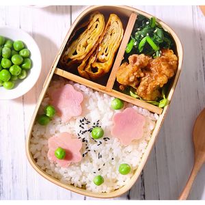 Bento Boxes Retro Portable Wood Outdoor Lunch Multi Layer Isolation Adult Children Picknick Tabellery L220923