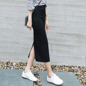 Skirts Wrap Buttocks Skirt Women's Spring Summer Autumn Long 2022 High Waist Split One-step Medium Length