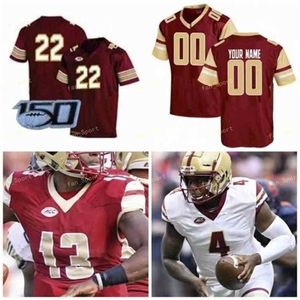 Sj NCAA College Jerseys Boston 2 AJ Dillon 4 Zay Flowers 4 EJ Perry 6 Dennis Grosel 9 Kobay White A. Brown Custom Football Stitched