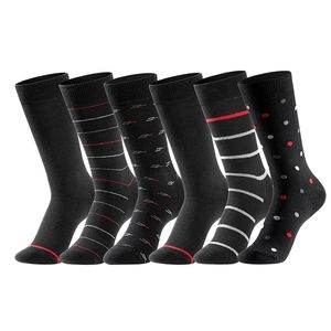 Мужские носки 6 пары высококачественные бизнес -мужчины носки хлопковые повседневные мягкие сжатия мода дизайн моды бренд мужчина черный плюс платье 220923