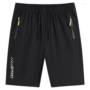 Herr shorts m￤n m-7xl 8xl sommarmens is silkes avslappnade byxor snabbtorkande fem po￤ng fitness tr￶jor kort 2188