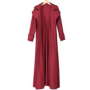 Women's Wool Blends European and American Women's Clothing Autumn and Winter Style Woolen Coat High Collar 220924