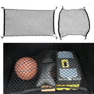 Car Organizer Universal Trunk Net Elastic And Strong Nylon Cargo Luggage Storage Manager With Hooks For Van SUV