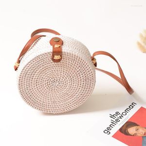 Storage Bags Rattan Ins Butterfly Bag Organizer Sen Department Retro Literary Handmade White Woven Women's