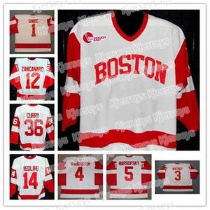 Gla Boston Terriers College Hockey 36 John Curry 14 Jekabs Redlihs 11 Dan Spang 1 Stephan Siwiec 3 Ryan Whitney 12 Brad Zancanaro Jersey