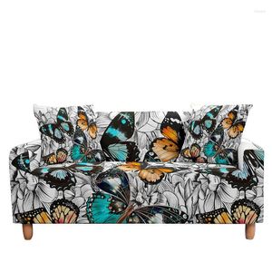 Pokrywa krzesełka Butterfly drukarnia elastyczna sofa do salonu na rozciąganie kanapy spandex funda home wystrój domu 1/2/3/4 Seaterschair